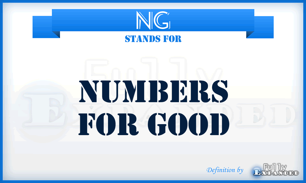 NG - Numbers for Good