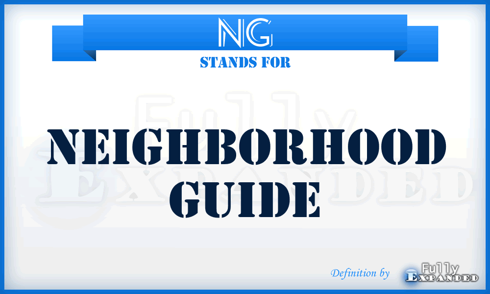 NG - Neighborhood Guide