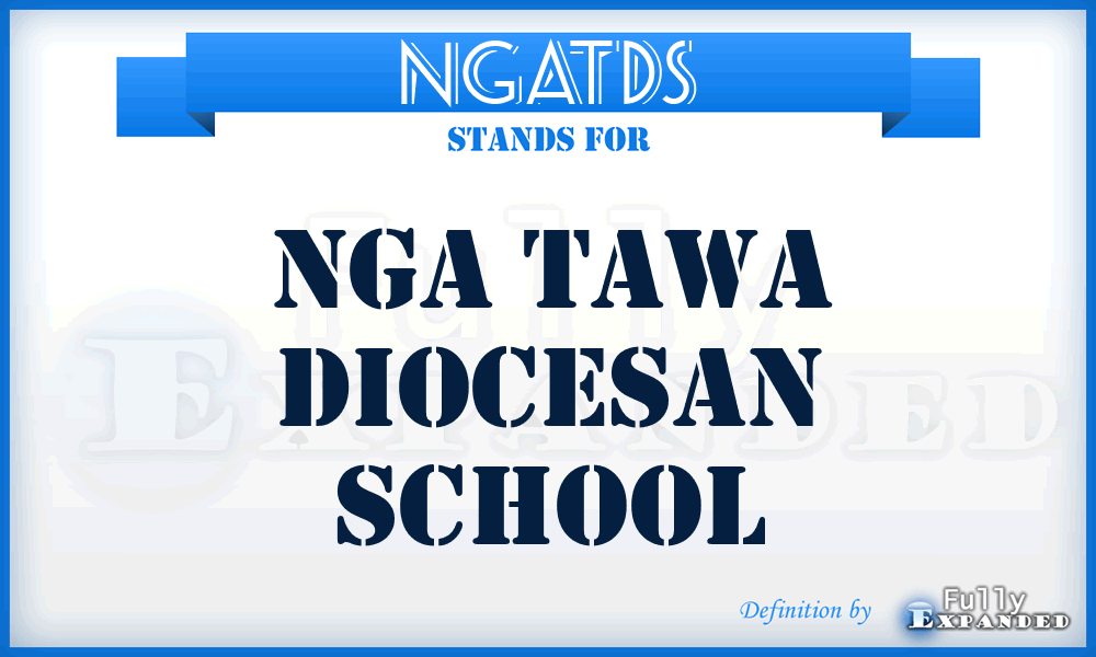 NGATDS - NGA Tawa Diocesan School