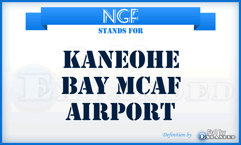 NGF - Kaneohe Bay Mcaf airport