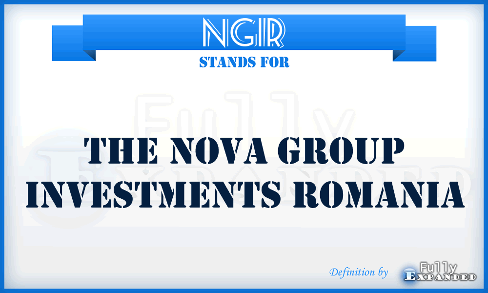 NGIR - The Nova Group Investments Romania