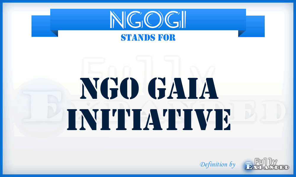 NGOGI - NGO Gaia Initiative