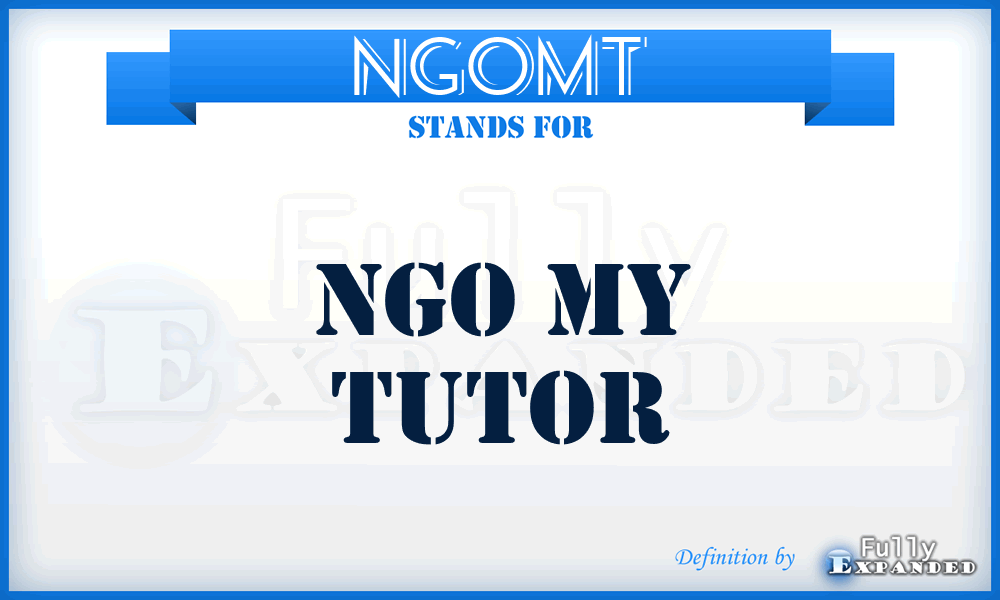 NGOMT - NGO My Tutor