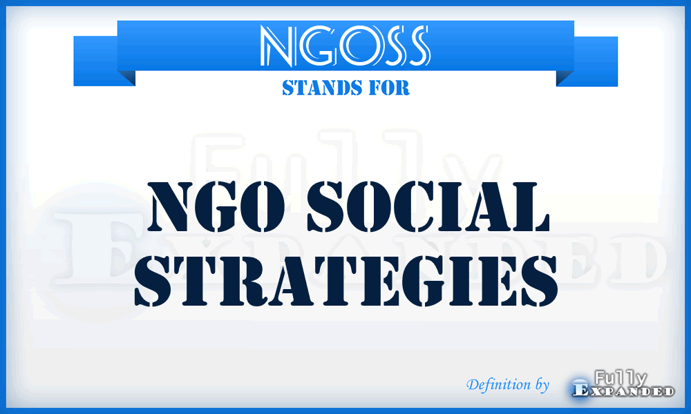 NGOSS - NGO Social Strategies