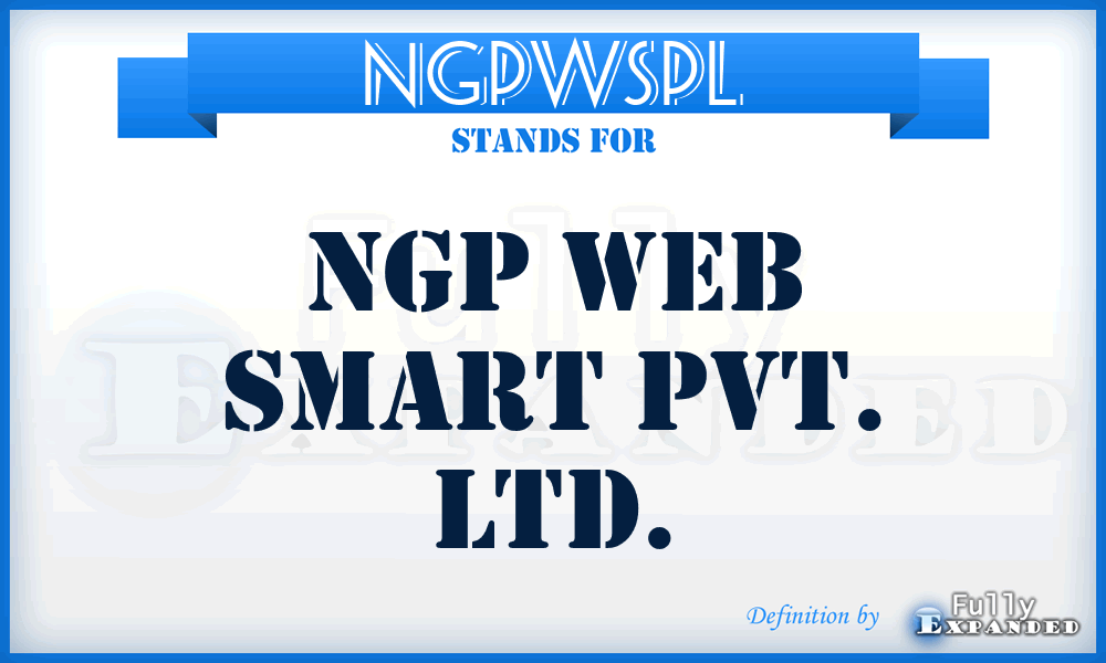 NGPWSPL - NGP Web Smart Pvt. Ltd.