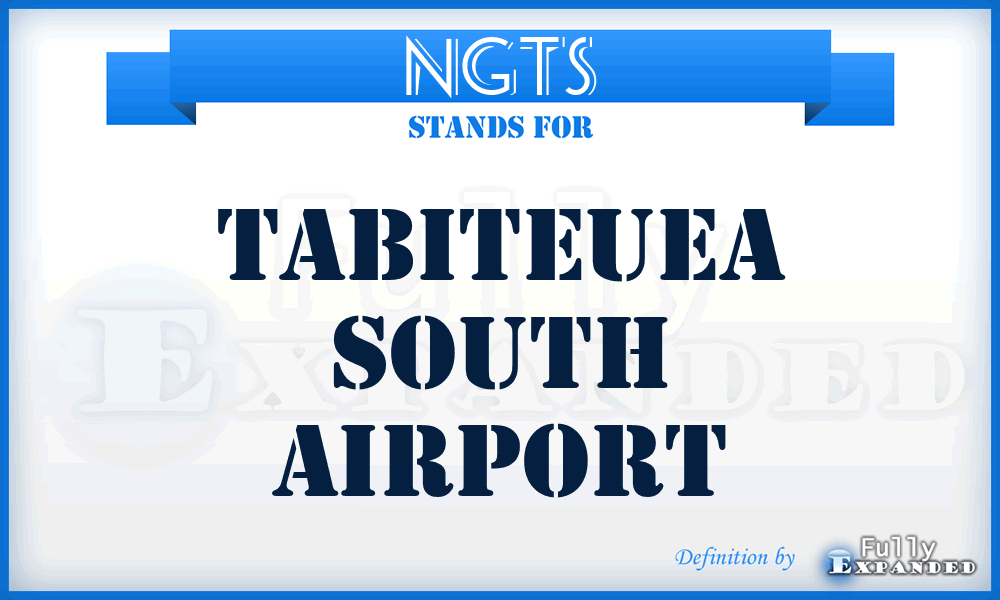 NGTS - Tabiteuea South airport