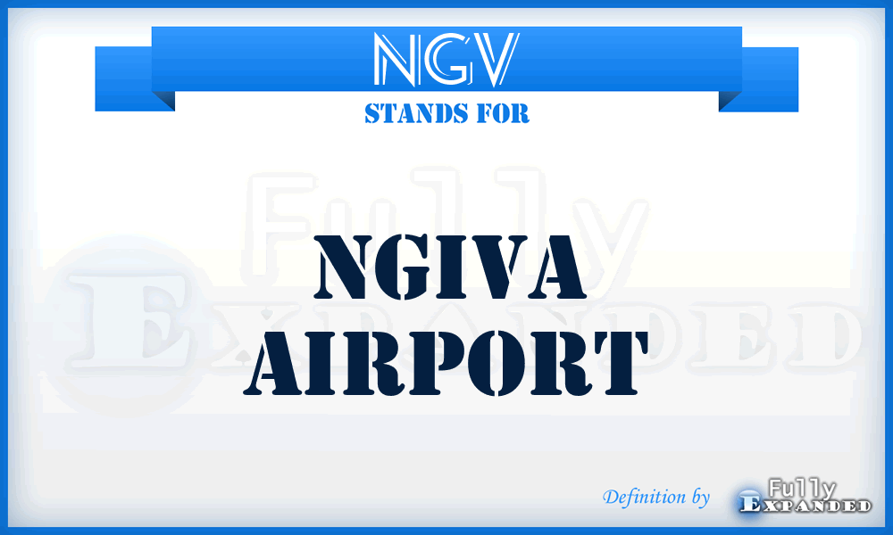 NGV - Ngiva airport