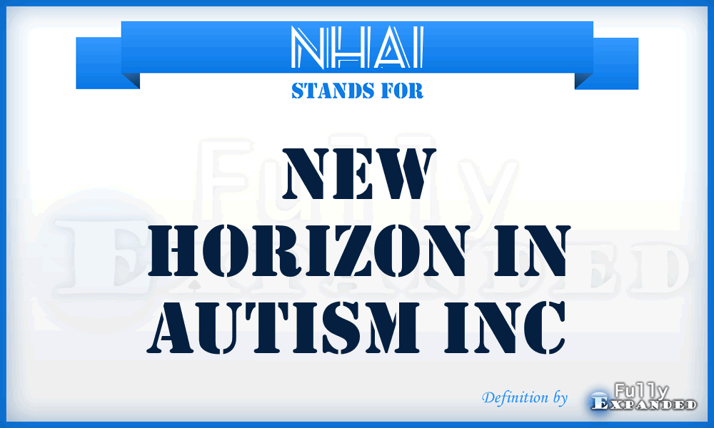 NHAI - New Horizon in Autism Inc