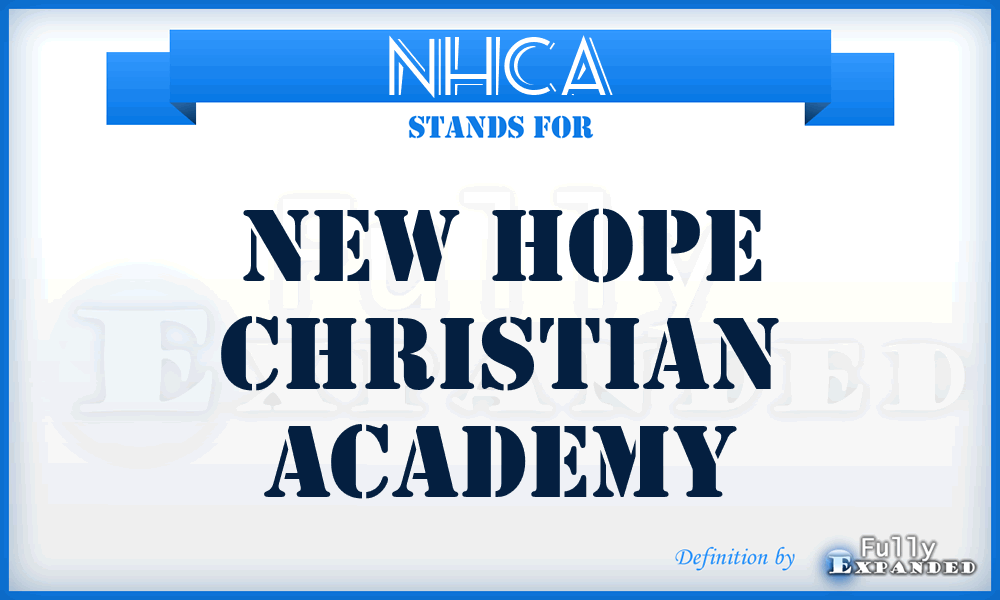 NHCA - New Hope Christian Academy