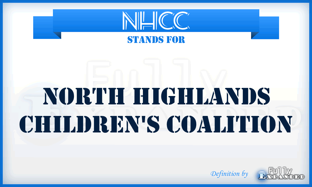 NHCC - North Highlands Children's Coalition