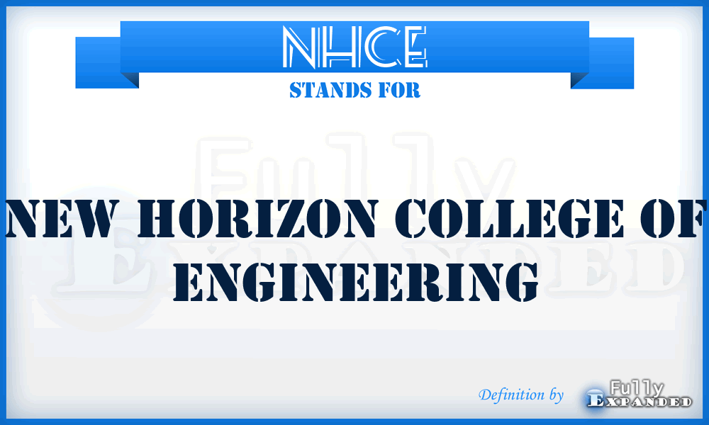 NHCE - New Horizon College of Engineering