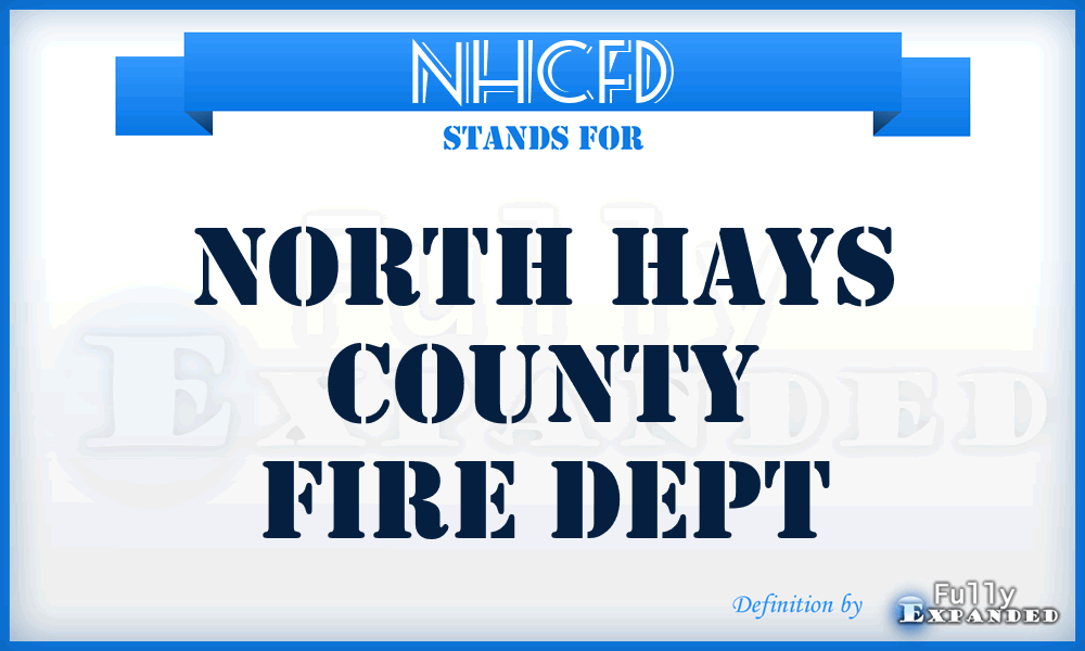 NHCFD - North Hays County Fire Dept