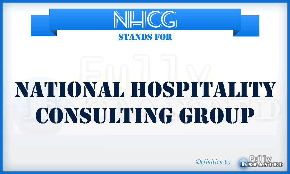 NHCG - National Hospitality Consulting Group