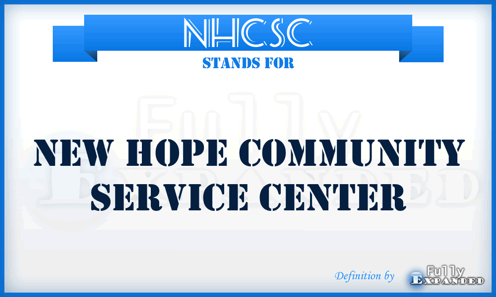 NHCSC - New Hope Community Service Center