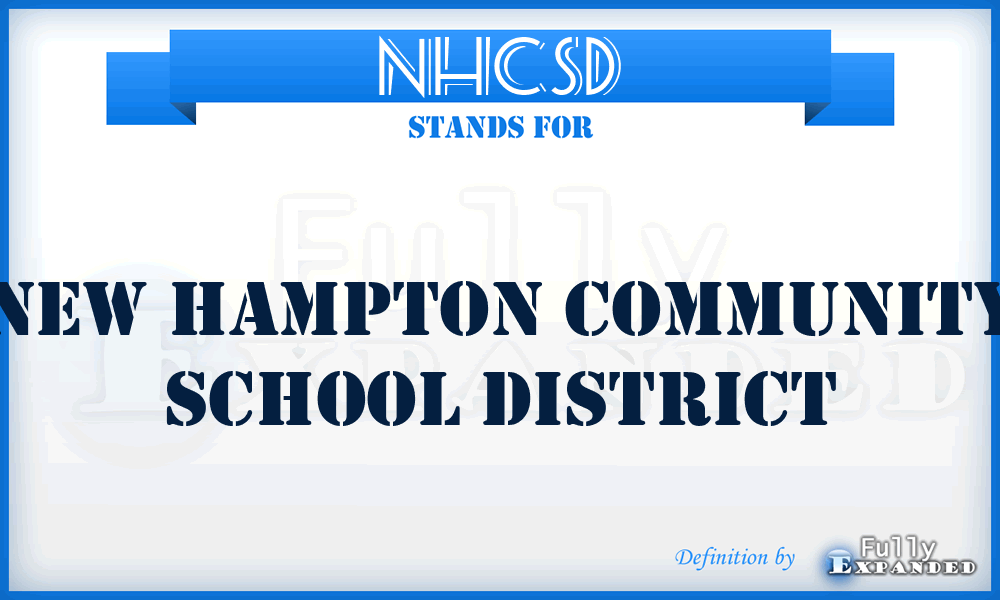 NHCSD - New Hampton Community School District