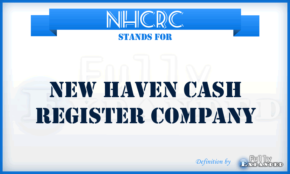 NHCRC - New Haven Cash Register Company