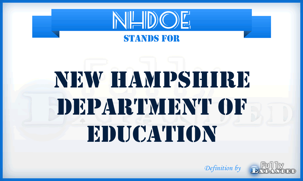 NHDOE - New Hampshire Department of Education