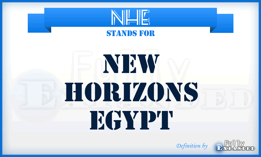 NHE - New Horizons Egypt