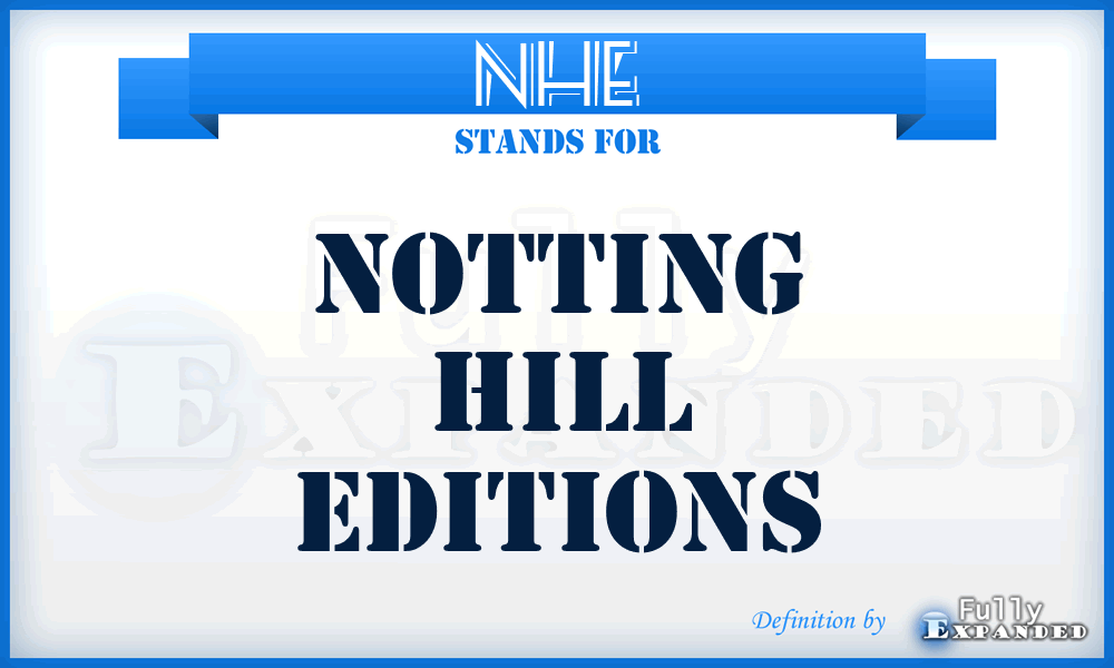 NHE - Notting Hill Editions