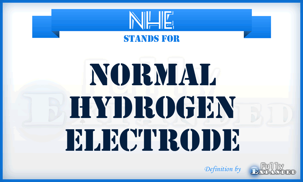 NHE - normal hydrogen electrode