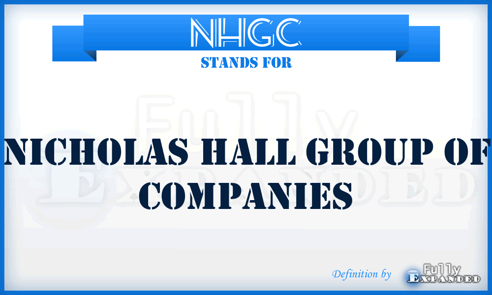 NHGC - Nicholas Hall Group of Companies
