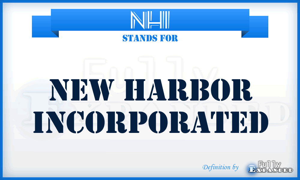 NHI - New Harbor Incorporated
