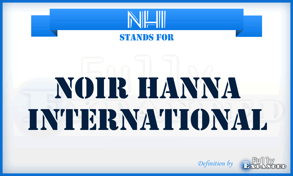 NHI - Noir Hanna International