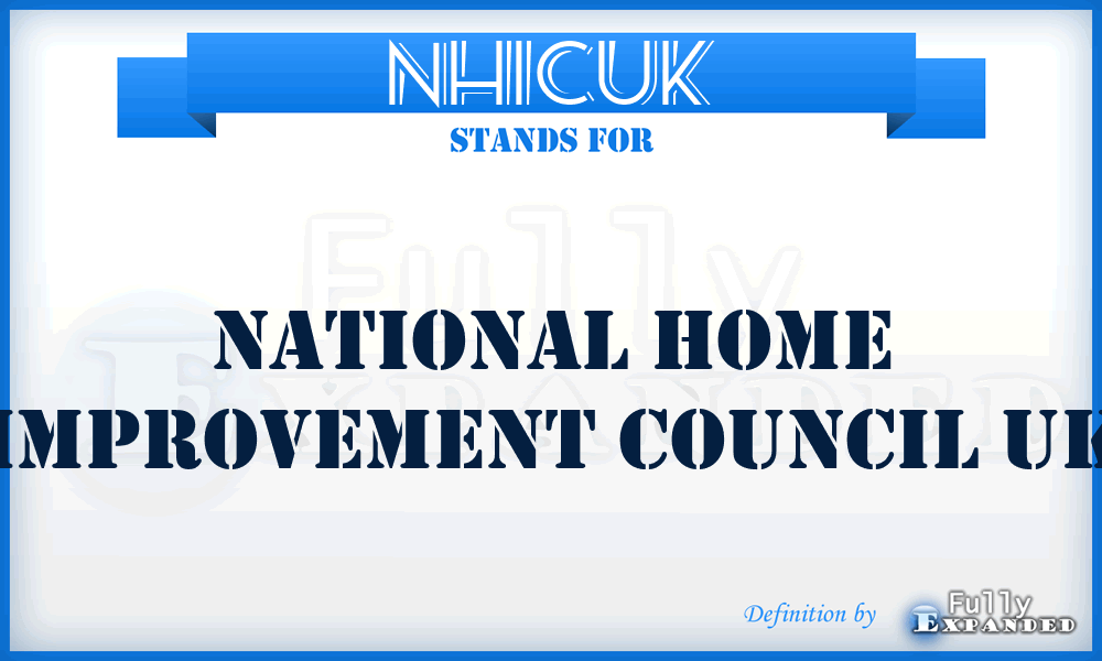 NHICUK - National Home Improvement Council UK