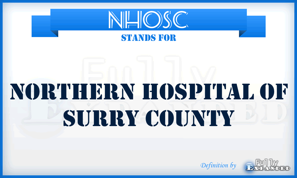NHOSC - Northern Hospital Of Surry County