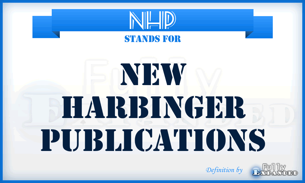 NHP - New Harbinger Publications