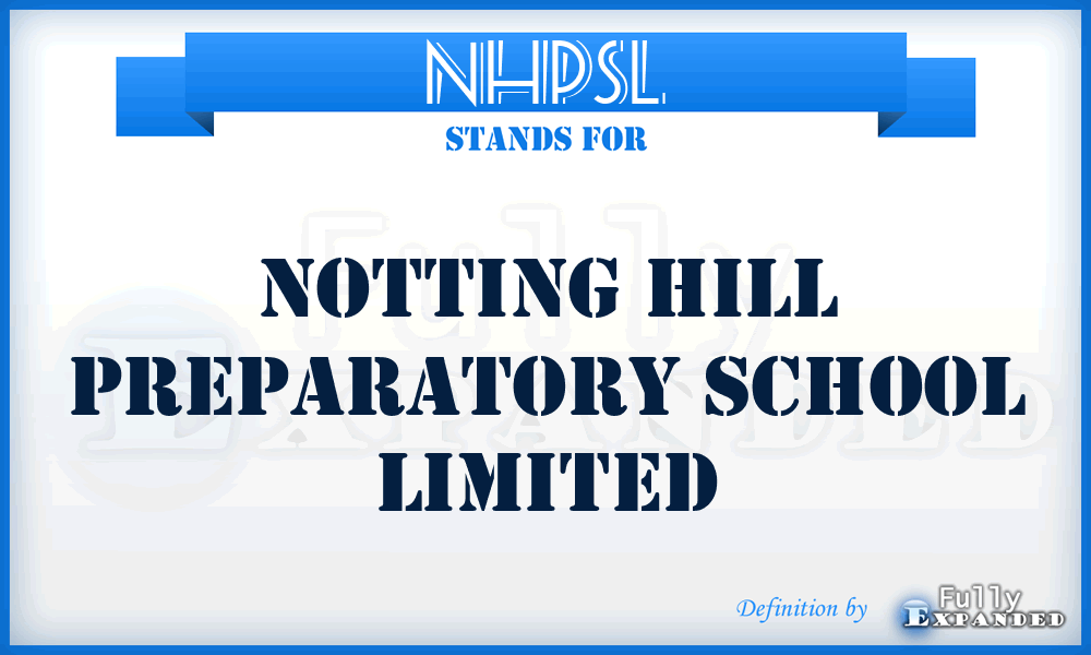 NHPSL - Notting Hill Preparatory School Limited
