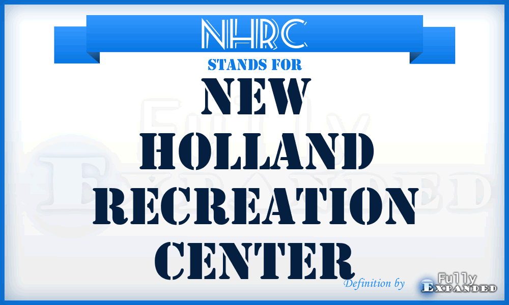 NHRC - New Holland Recreation Center