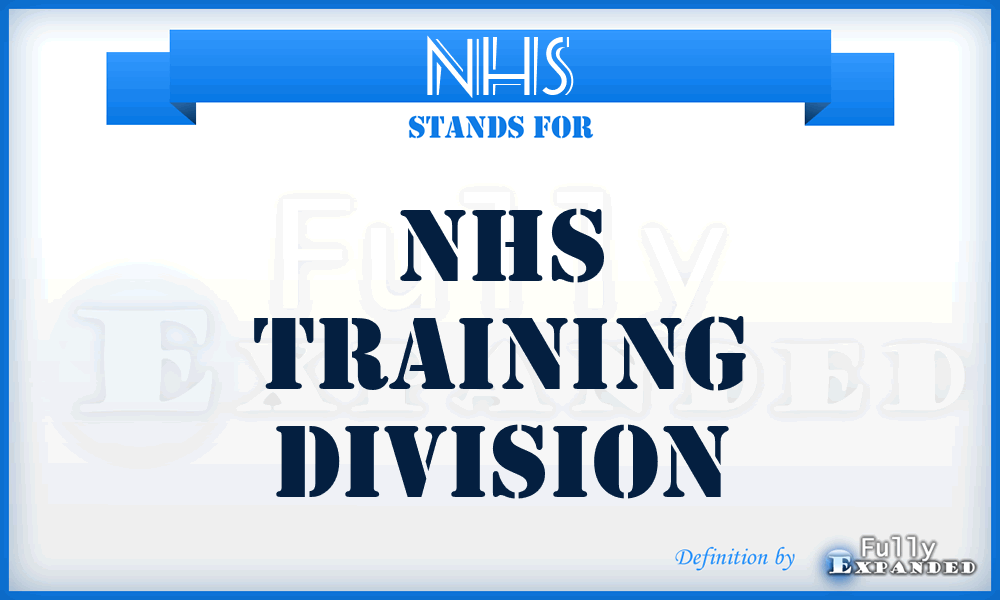 NHS - NHS Training Division