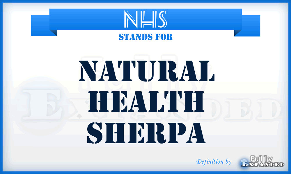 NHS - Natural Health Sherpa