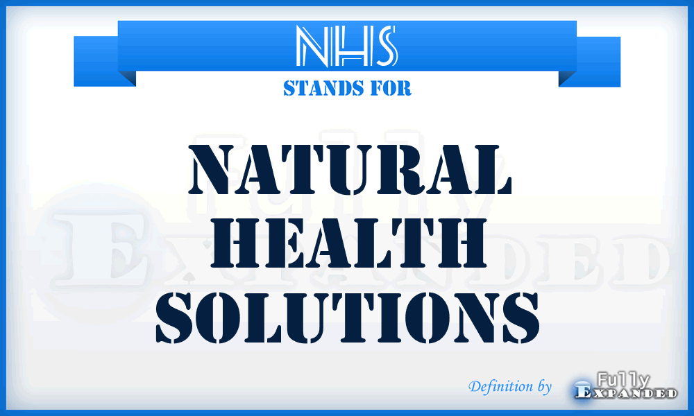NHS - Natural Health Solutions