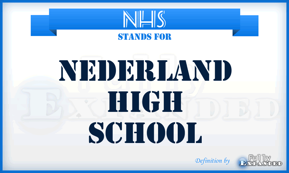 NHS - Nederland High School