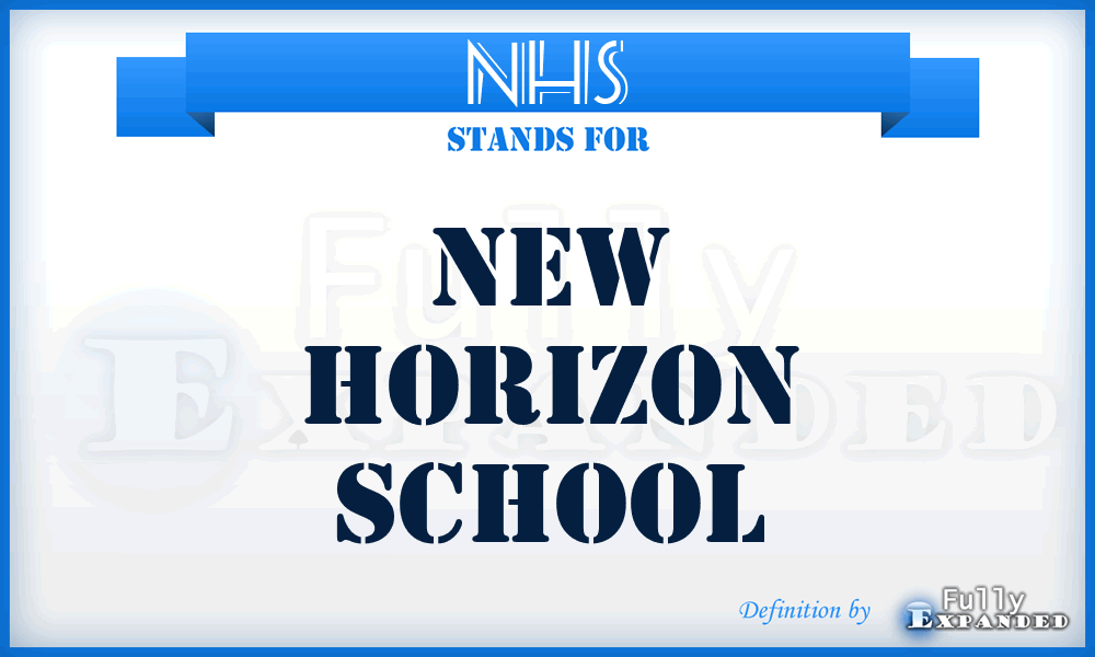 NHS - New Horizon School