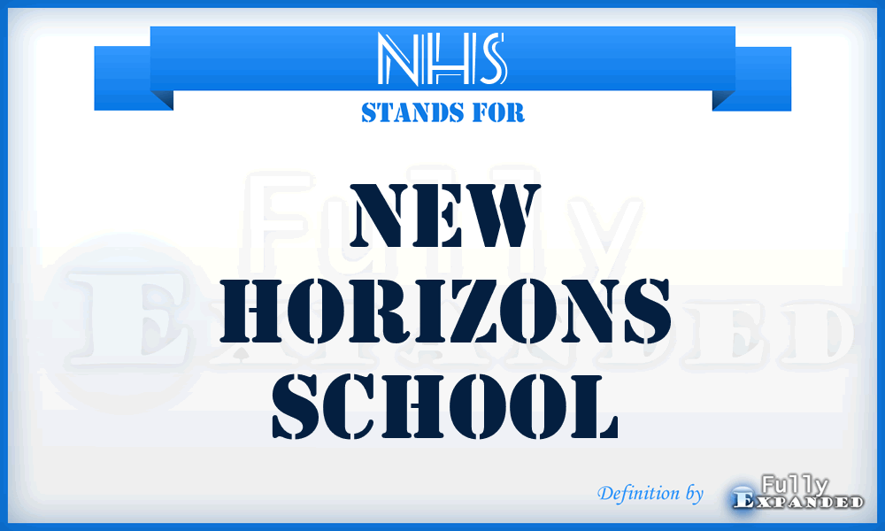 NHS - New Horizons School