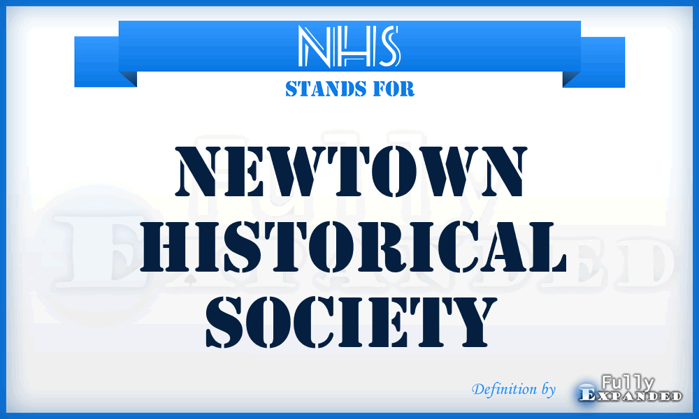NHS - Newtown Historical Society
