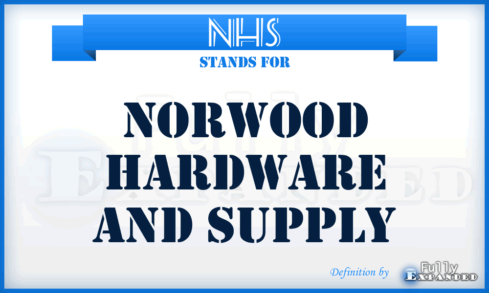 NHS - Norwood Hardware and Supply