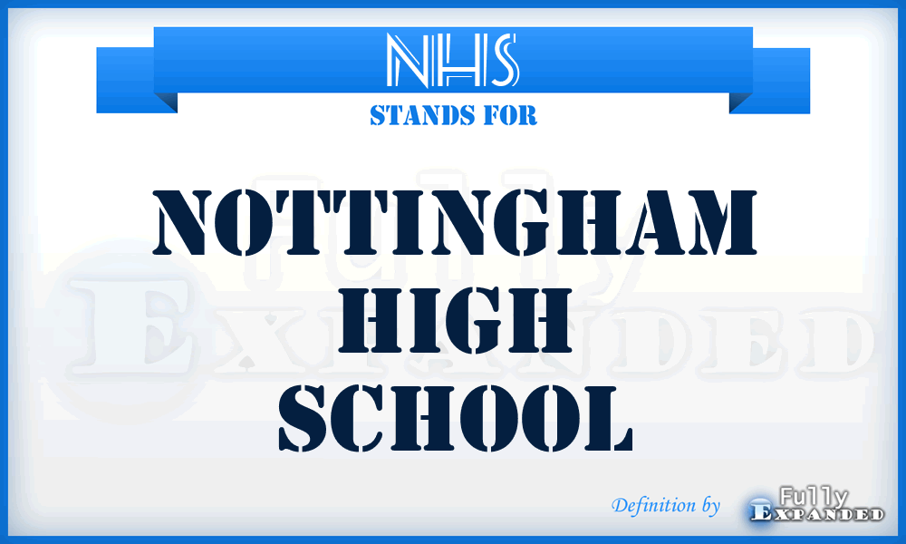 NHS - Nottingham High School
