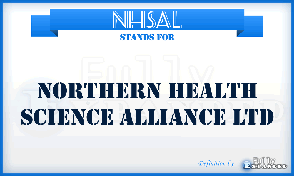NHSAL - Northern Health Science Alliance Ltd