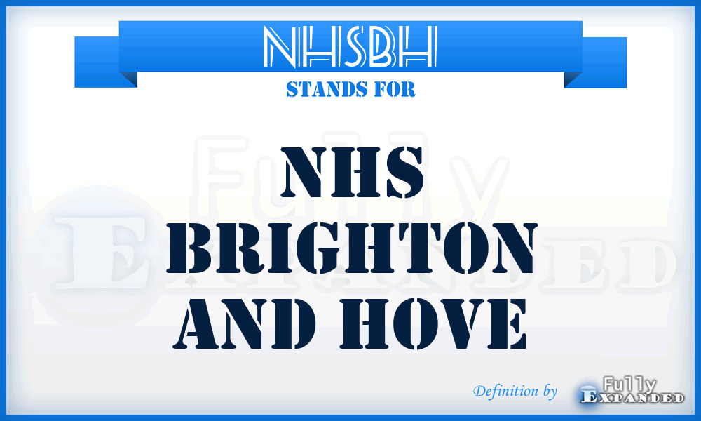 NHSBH - NHS Brighton and Hove
