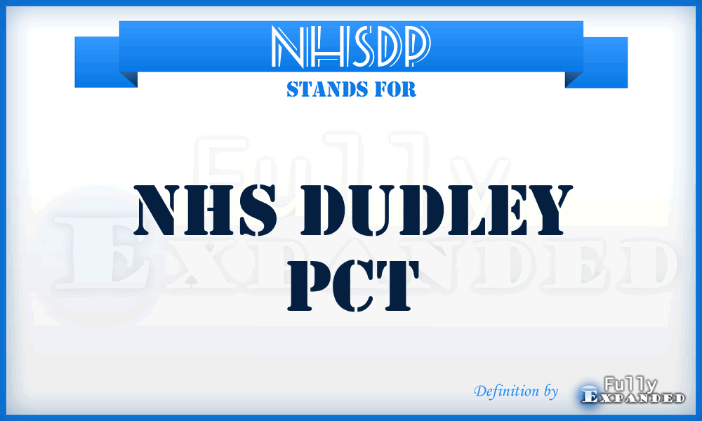 NHSDP - NHS Dudley Pct