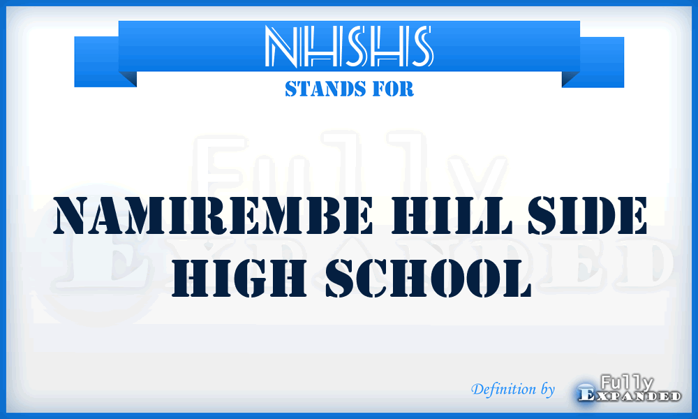 NHSHS - Namirembe Hill Side High School