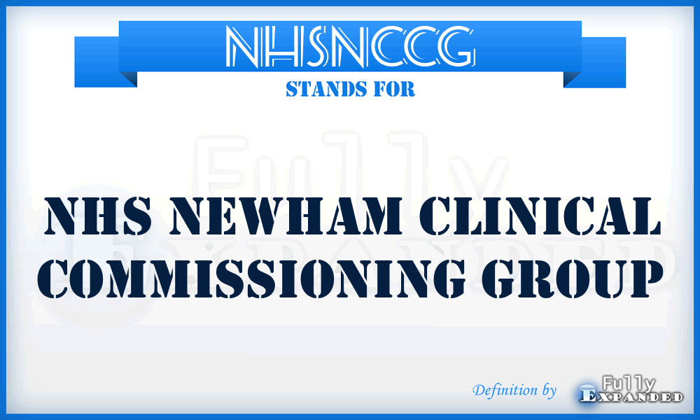 NHSNCCG - NHS Newham Clinical Commissioning Group