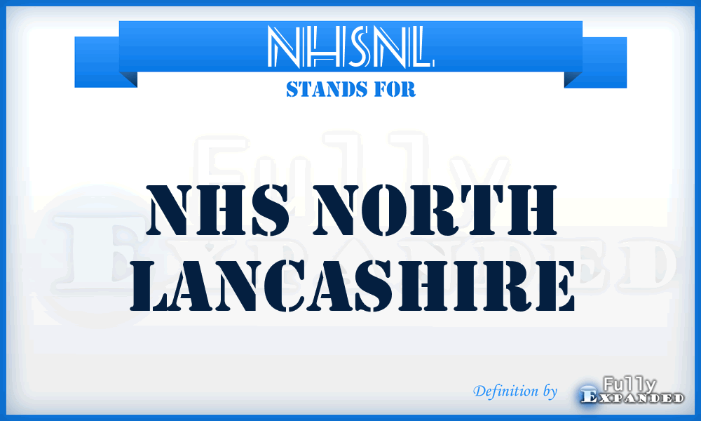 NHSNL - NHS North Lancashire