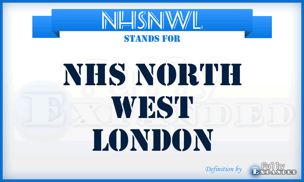 NHSNWL - NHS North West London