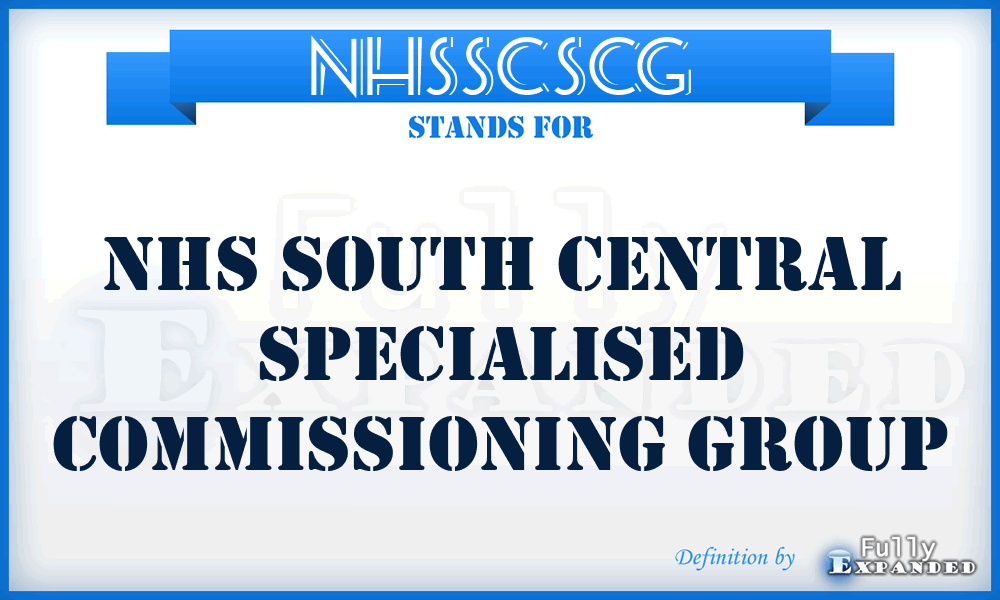 NHSSCSCG - NHS South Central Specialised Commissioning Group