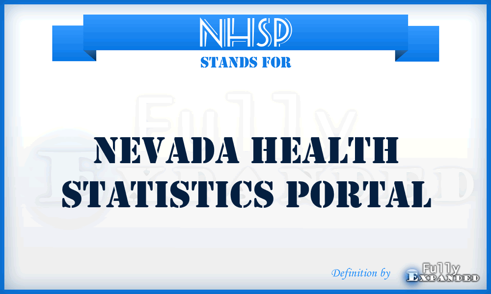 NHSP - Nevada Health Statistics Portal